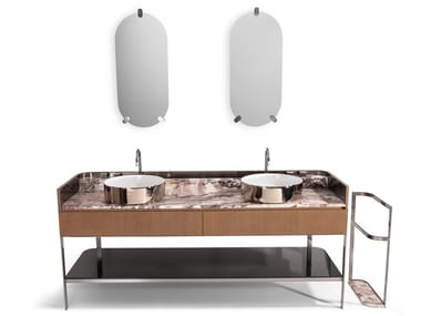 KOBOL - Double marble console sink by Visionnaire