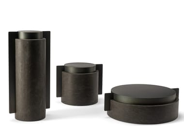 MECCANISMI - Metal and stone storage box by Visionnaire