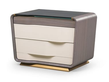 MELTING LIGHT - Rectangular bedside table with drawers by Turri