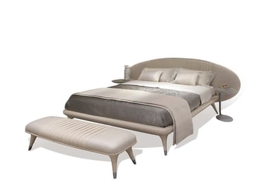 PRINCESS - Upholstered leather double bed by Visionnaire