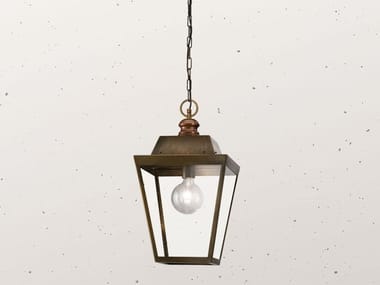 QUADRO 262.51 - Glass and iron outdoor pendant lamp by Il Fanale