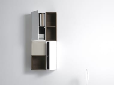 QUATTRO.ZERO - Modular bathroom cabinet with doors by Falper