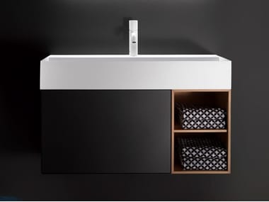 QUATTRO.ZERO - Wall-mounted vanity unit with drawers by Falper