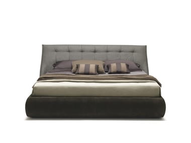 SUMO - Suede bed with tufted headboard by Misuraemme