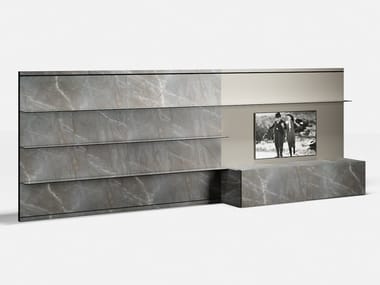 SYSTEM 01 - Sectional glass TV wall system by Reflex