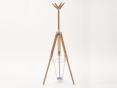 TRESPOLONE - Beech coat stand with umbrella stand by Danese Milano