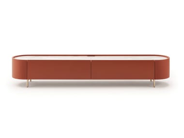 ROMA - Wooden TV cabinet by Turri