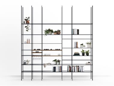 FLOOR TO CEILING SYSTEM - Kitchen shelving with floor-to-ceiling fastening by Valcucine