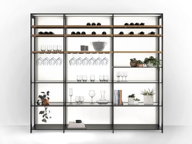 Wall Shelving - Kitchen unit with shelving by Valcucine