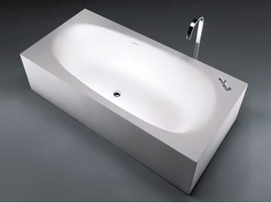 VASCAMISURA - Freestanding rectangular Cristalplant® bathtub by Falper