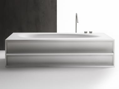 VASCAMISURA - Freestanding rectangular Cristalplant® bathtub by Falper