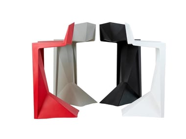 VOXEL - High polypropylene stool with back by Vondom