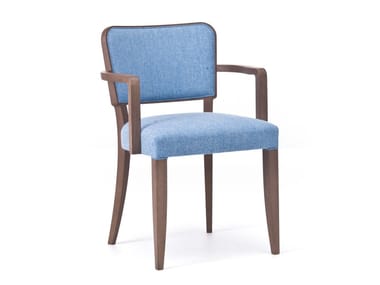 WIENER 02 - Upholstered fabric chair with armrests by Very Wood