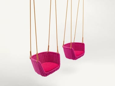ADAGIO - Rope garden hanging chair by Paola Lenti