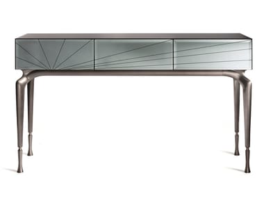 ALBA - Mirrored glass console table with drawers by Visionnaire