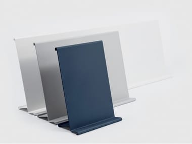 ARCHIVIO VIVO - Powder coated aluminium table / wall book stand by Danese Milano