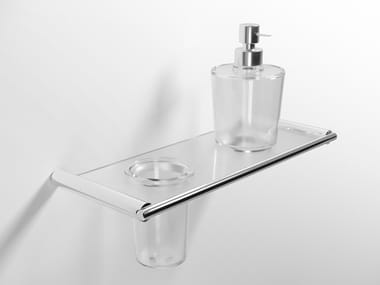 MIRTO - Glass Bathroom soap dispenser / toothbrush holder by De Rosso
