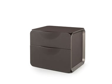 MILANO - Wooden bedside table with drawers by Turri