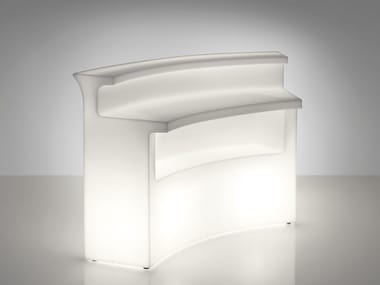BREAK BAR - Illuminated outdoor polyethylene bar counter by Slide