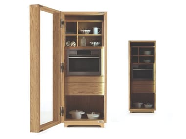 CAMBUSA COOK GLASS SMALL/JUMBO - Multifunctional storage unit in blockboard and solid wood by Riva 1920