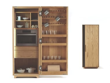 CAMBUSA COOK SMALL/JUMBO - Multifunctional storage unit in blockboard and solid wood by Riva 1920