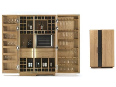 CAMBUSA WINE/JUMBO - Solid wood Kitchen unit with shelving by Riva 1920