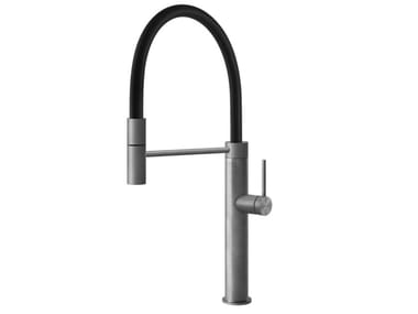 CESELLO HT - Single handle brass kitchen mixer tap with spray by Gessi