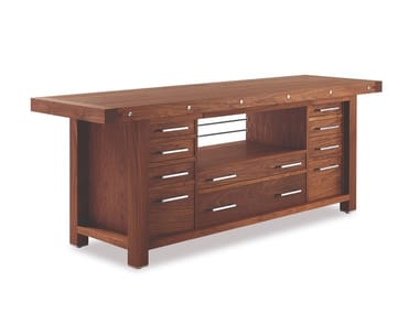 COBLENZA - Solid wood Kitchen unit Island with drawers by Riva 1920