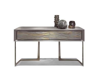 AZIMUT - Rectangular metal console table with drawers by Visionnaire