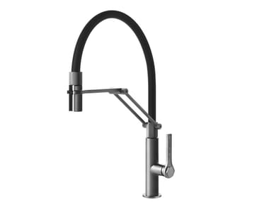 OFFICINE GESSI HT - Countertop single handle brass kitchen mixer tap by Gessi
