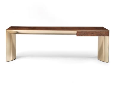 DANTE - Briar and steel executive desk by Visionnaire