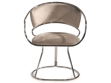 ELEANOR - Upholstered metal easy chair with armrests by Visionnaire