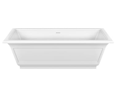 ELEGANZA - Freestanding rectangular Cristalplant® bathtub by Gessi