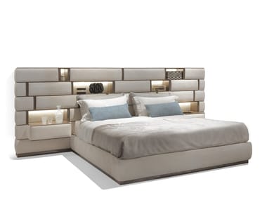 EMOTION - Upholstered fabric double bed by Visionnaire