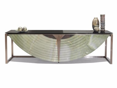 EQUNOX - Marble console table / bar cabinet by Visionnaire