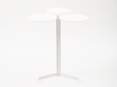 FAMILIA - Painted metal table with 3-star base by Danese Milano