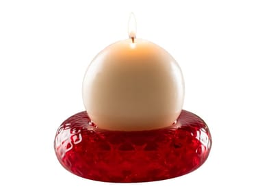 FAVILLE - Blown glass candle holder by Venini