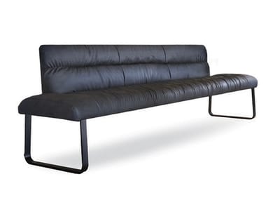 FOR US SOFT - Upholstered bench whit steel base by Tonon