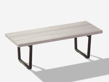 ORIZON - Wooden effect aluminium garden bench by FAST