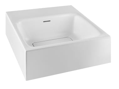 RETTANGOLO - Square Cristalplant® washbasin with overflow by Gessi