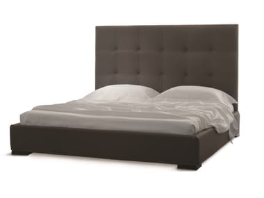GRENADA HIGH - Upholstered leather bed with high headboard by Casamania & Horm