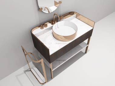 KOBOL - Single marble console sink by Visionnaire