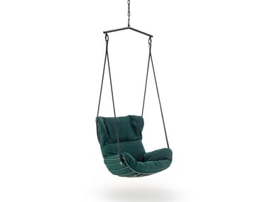 LEYASOL WINGBACK SWING SEAT - 1 Seater fabric garden hanging chair by Freifrau