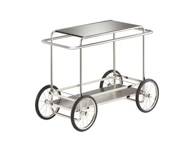 M4R - Steel side table with castors by Tecta