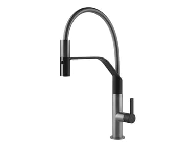 MESH HT - Single handle brass kitchen mixer tap by Gessi