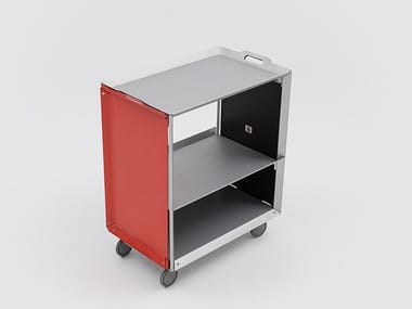 MOBILE LIFE - Low painted metal office storage unit by Danese Milano