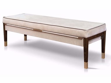 NOIR - Upholstered fabric bench by Turri