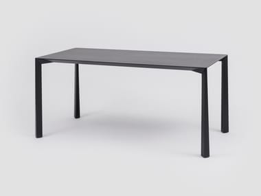 OVIDIO - Rectangular painted metal table by Danese Milano