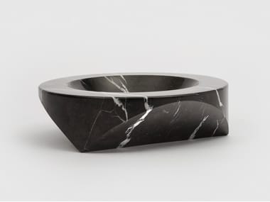PAROS D1 - Black Marquina marble ashtray by Danese Milano