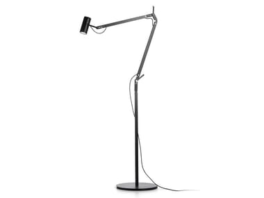 POLO - Aluminium floor lamp with swing arm by Marset